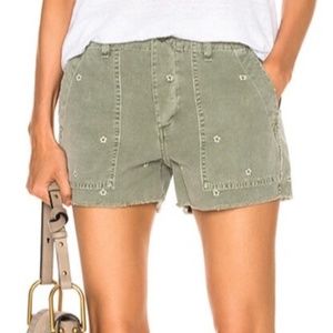 AMO Army Surplus Floral Fray Shorts